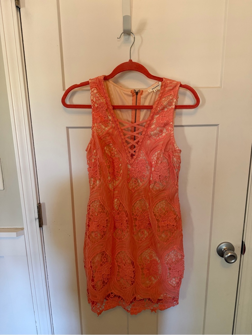 Soieblu Coral Lace Tank Dress